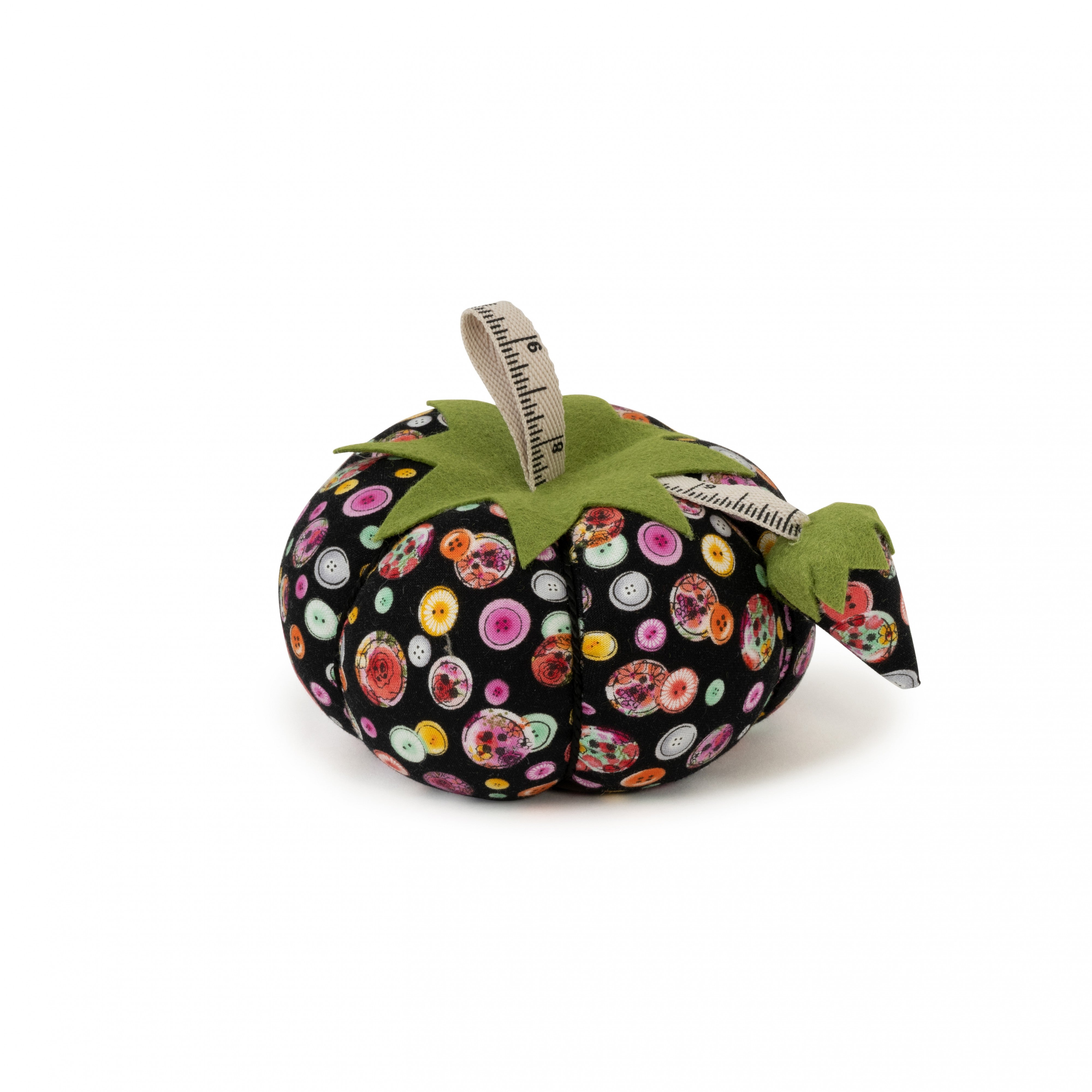 Pin Cushion XL Tomato Black Buttons
