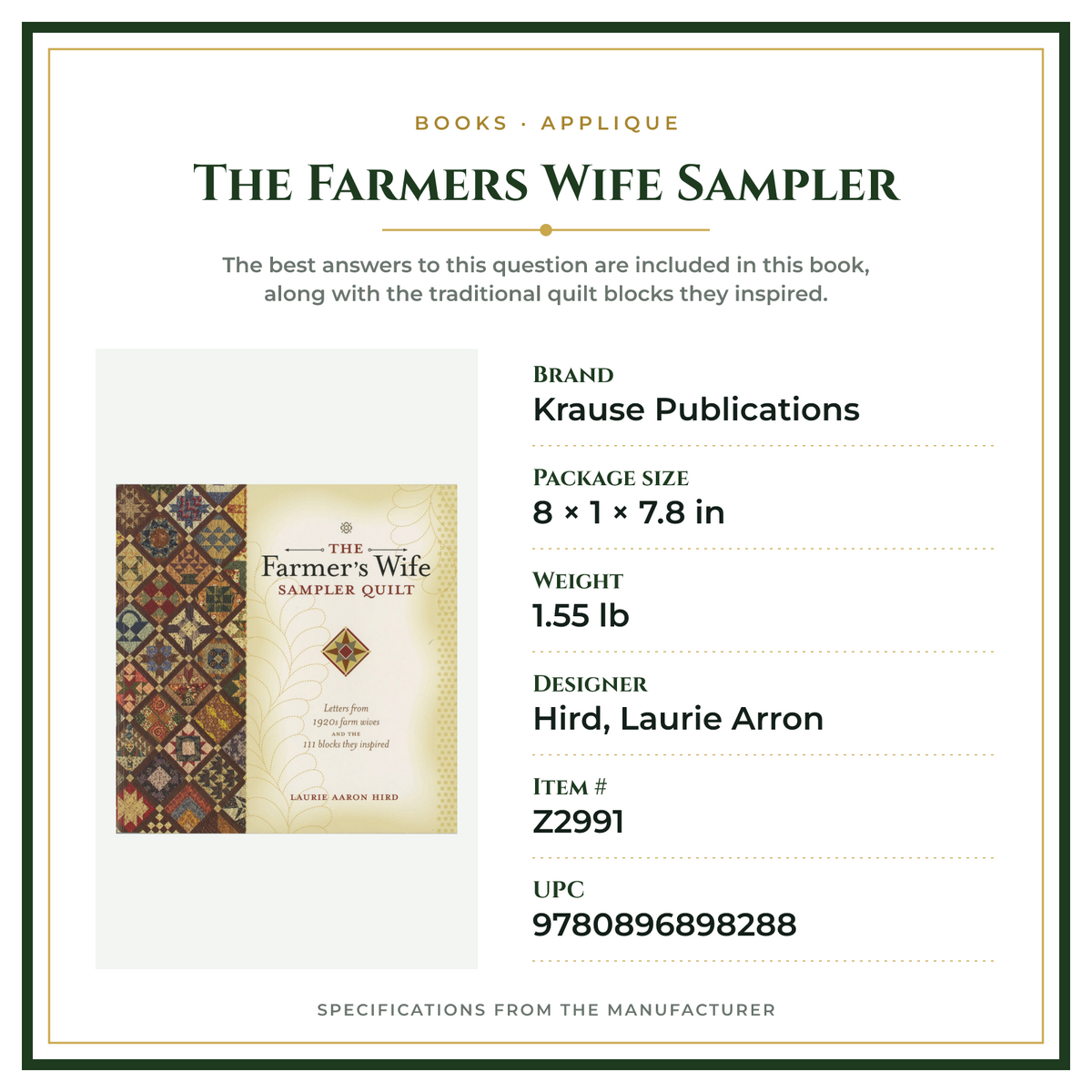 Product Specifications – The Farmers Wife Sampler