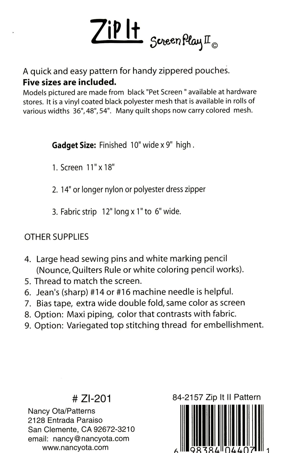 Zip It Pouches (Screen Play 2)
