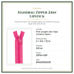 Product Specifications – Handbag Zipper 24in Lipstick