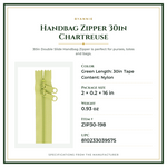 Product Specifications – Handbag Zipper 30in Chartreuse