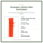 Product Specifications – Handbag Zipper 30in Tangerine