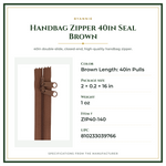 Product Specifications – Handbag Zipper 40in Seal Brown