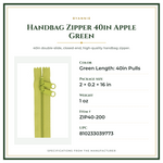 Product Specifications – Handbag Zipper 40in Apple Green