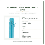 Product Specifications – Handbag Zipper 40in Parrot Blue