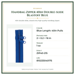 Product Specifications – Handbag Zipper 40in Double-slide Blastoff Blue