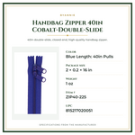 Product Specifications – Handbag Zipper 40in Cobalt-Double-Slide