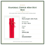 Product Specifications – Handbag Zipper 40in Hot Red