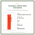 Product Specifications – Handbag Zipper 40in Tangerine