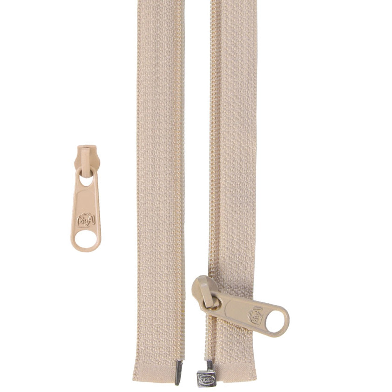 50in Separating Zipper and Extra Slide Natural