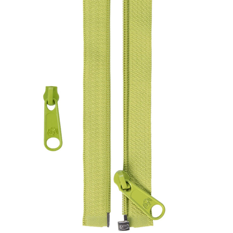 50in Separating Zipper and Extra Slide Apple Green