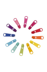 Zipper Pull Set - BRIGHTS - 12 #4.5 pulls