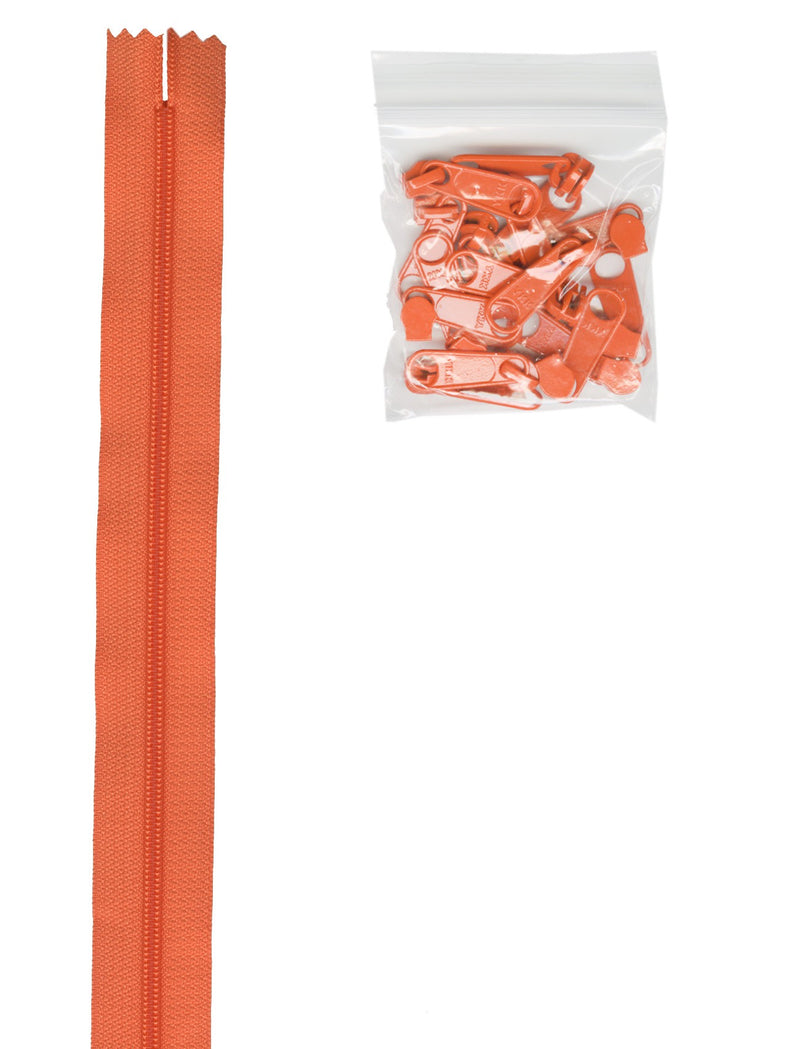 4 yards of 16mm #4.5 Zipper Chain and 16 Ex-Large Pumpkin