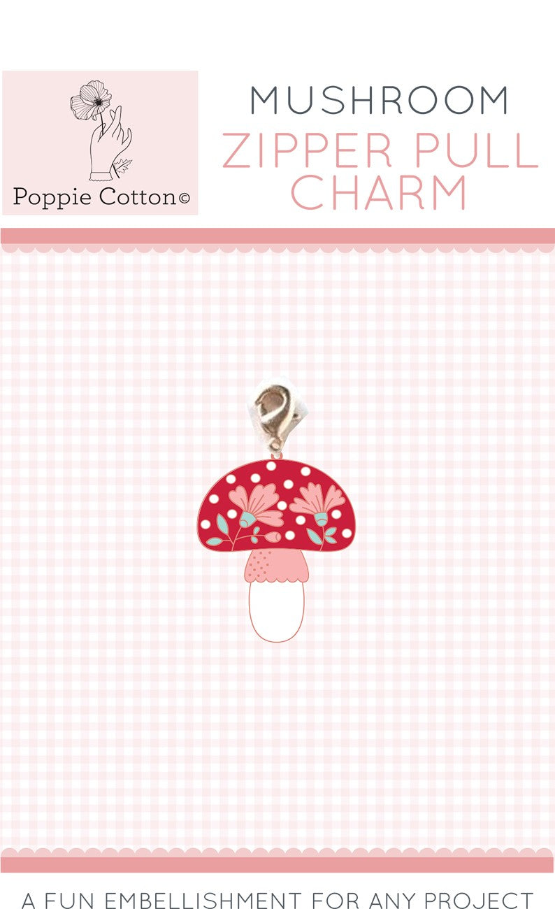 Zipper Pull Charm Mushroom Charm