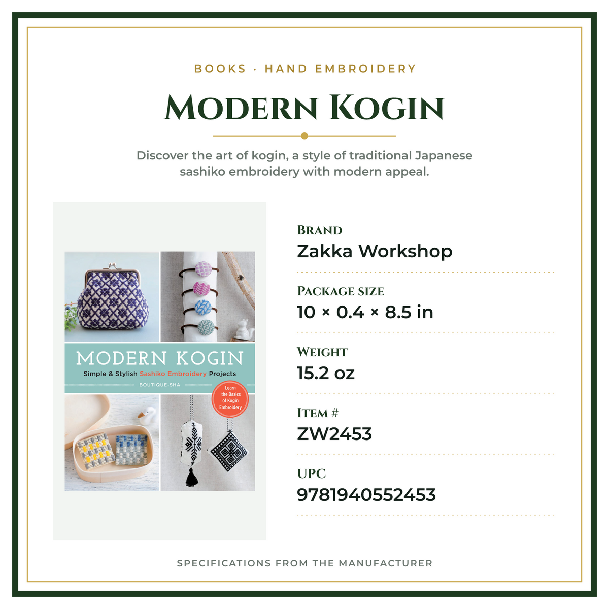 Product Specifications – Modern Kogin