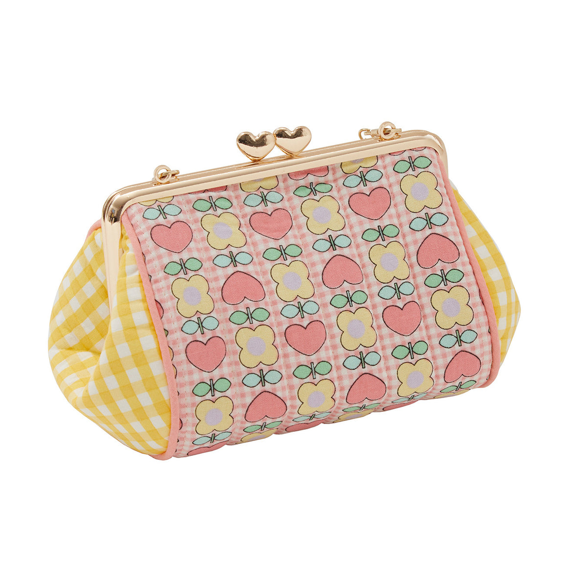 Heart Clasp Purse Rose Gold