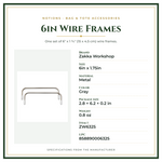 Product Specifications – 6in Wire Frames