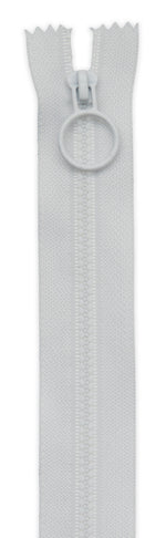 16in White Hoop Pull Zipper 2pk