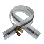 30in White Two-Way Pull Zipper