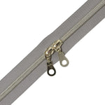 30in Gray Two-Way Pull Zipper