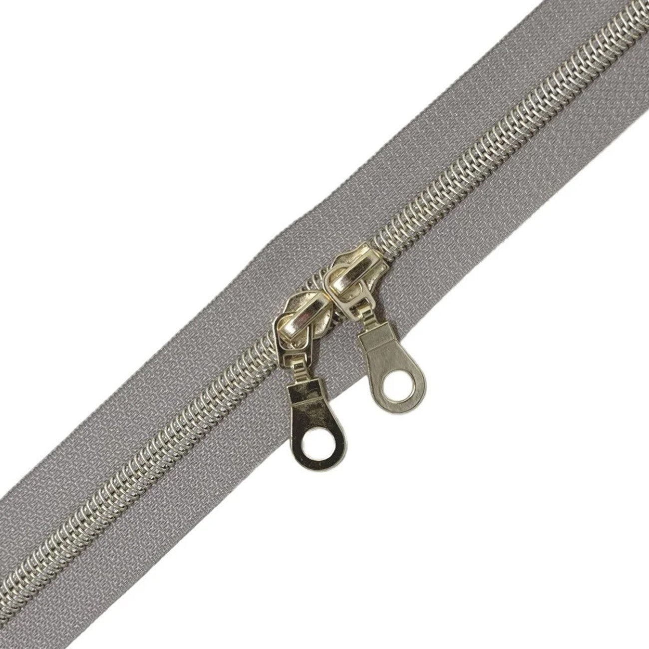 30in Gray Two-Way Pull Zipper