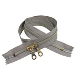 30in Gray Two-Way Pull Zipper
