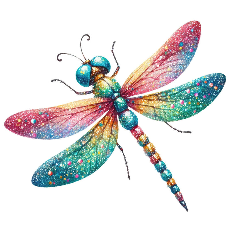 Colorful Dragonfly Fabric Panel 1