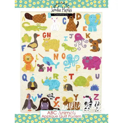 ABC Animals Applique Quilt Pattern