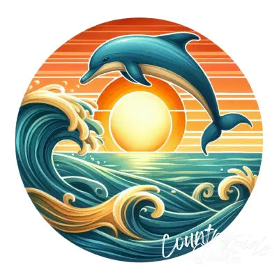 Summer Beach Round Fabric Panel 7