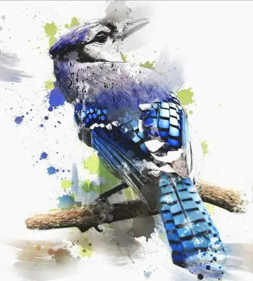 Abstract Bluejay 18x20in Panel