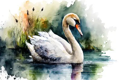 Abstract Swan 24x16in Panel