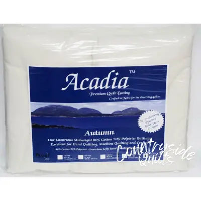 Acadia Premium 80% Cotton 20% Polyester Batting 4oz 108in x 94in