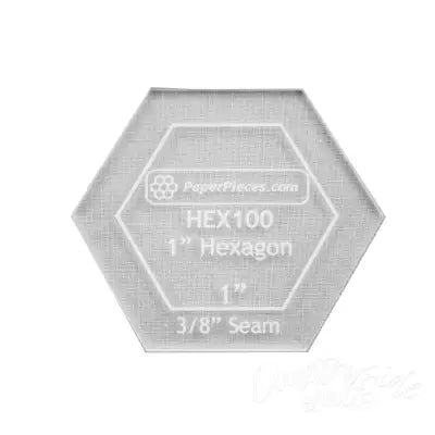 Acrylic Fabric Cutting Template 1in Hexagon Template