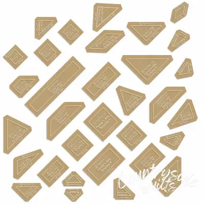 Acrylic Fabric Cutting Templates Farmers Wife with 3/8in Seam Allowance 32pc