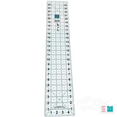 Acrylic Grip Ruler With Grid Lines 5in x 25in