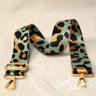 Adjustable Shoulder Strap Mint Leopard