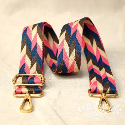 Adjustable Shoulder Strap Multicolor Chevron