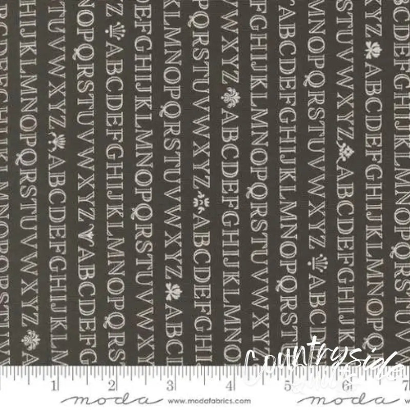 Agatha Road Midnight Words Stripe 44"/45" Fabric Per Yard