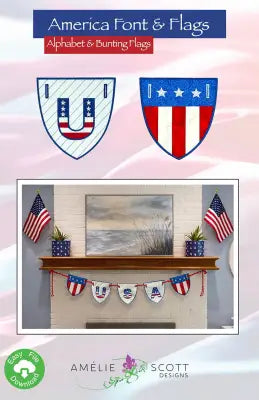 America Font & Flags