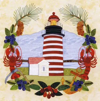 American Album Block of the Month Maine Pine Tree State Block 20