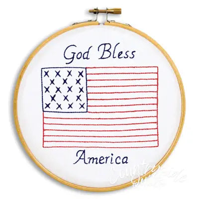American Flag 6in Hoop Kit