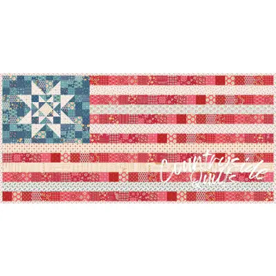 Americana Oh Beautiful Flag Runner and Amber Waves Mini Quilt Boxed Kit