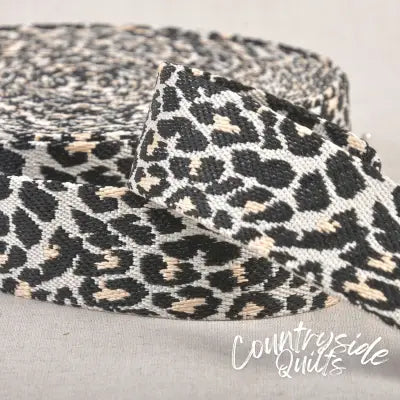 Animal Print Webbing Jaguar Beige 1-1/2in x 16yds