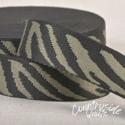 Animal Print Webbing Zebra Olive 1-1/2in x 16yds