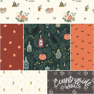 The Apothecary 1 Yard Bundle Deep Teal, 6pcs