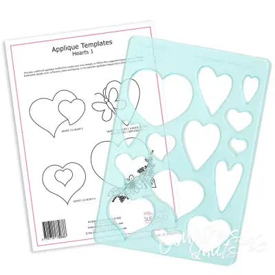 Applique Hearts Template Sheet