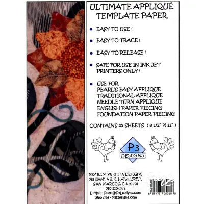 Applique Template Paper - Freezer Paper