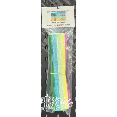 April Showers Glitter Sheet Bundle 5pk