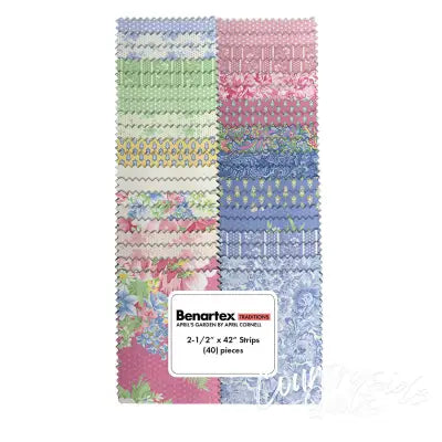 April's Garden 2-1/2in Strips, 40pcs/bundle