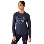 Ariat Youth Liberty Jump Long Sleeve Equestrian Shirt – Organic Cotton, Comfortable Riding Tee for Kids